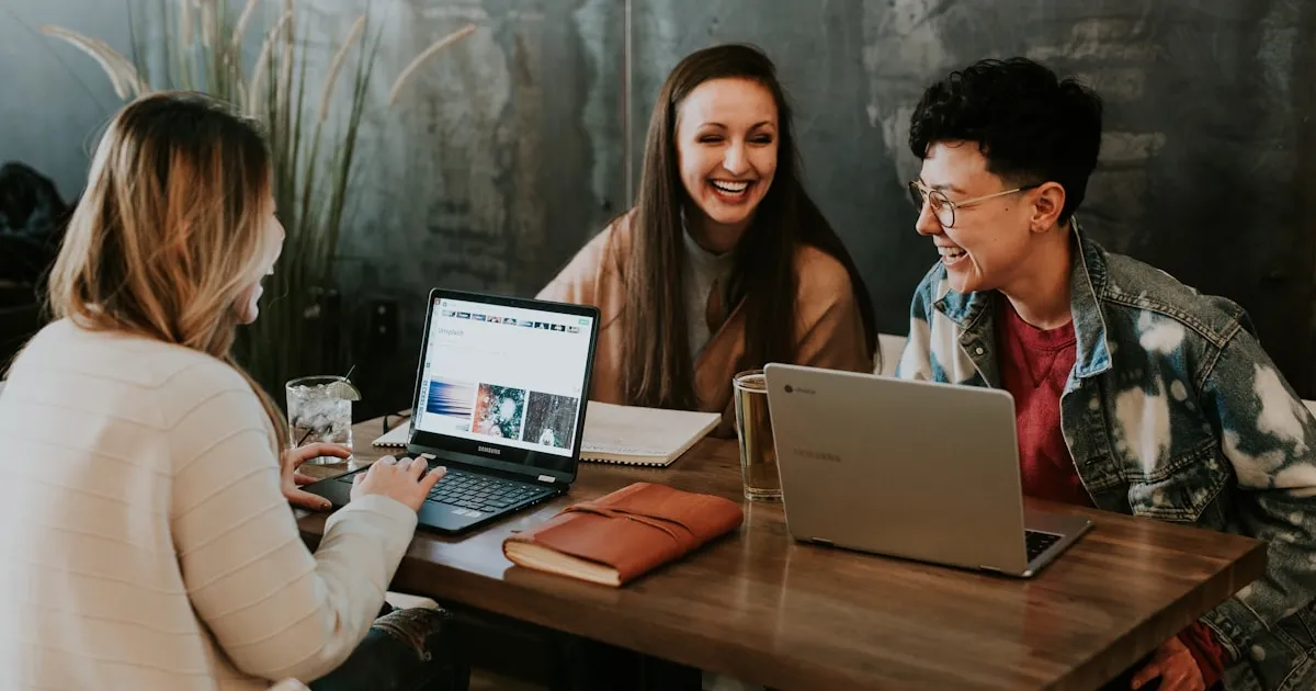 Freelance developer working collaboratively with a client