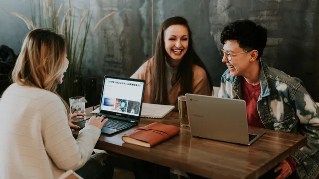 Freelance developer working collaboratively with a client