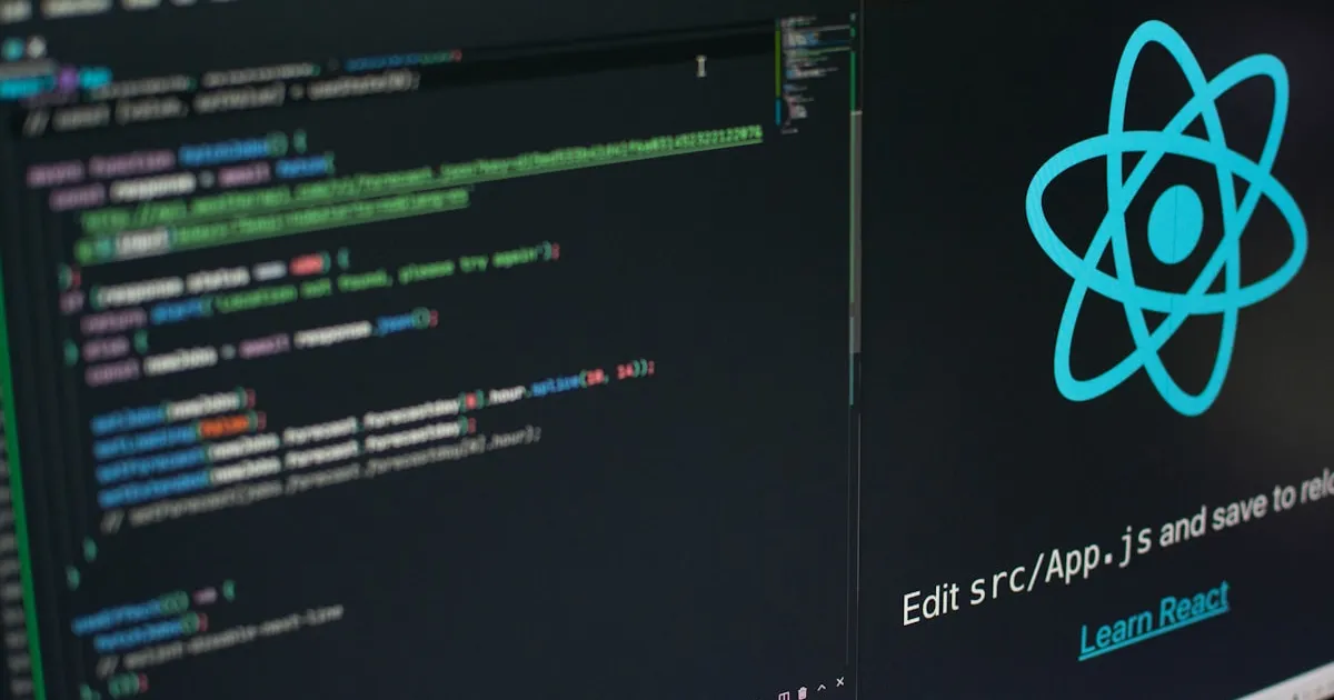 React code on screen with performance profiling tools