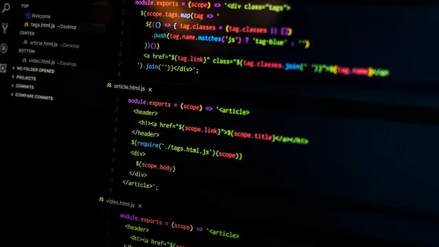 TypeScript and React code on a developer monitor